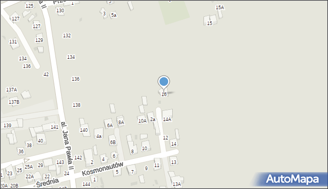 Biała Podlaska, Kosmonautów, 16, mapa Białej Podlaskiej