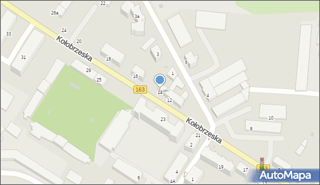 Białogard, Kołobrzeska, 14, mapa Białogard