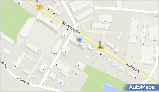 Białogard, Kołobrzeska, 19, mapa Białogard