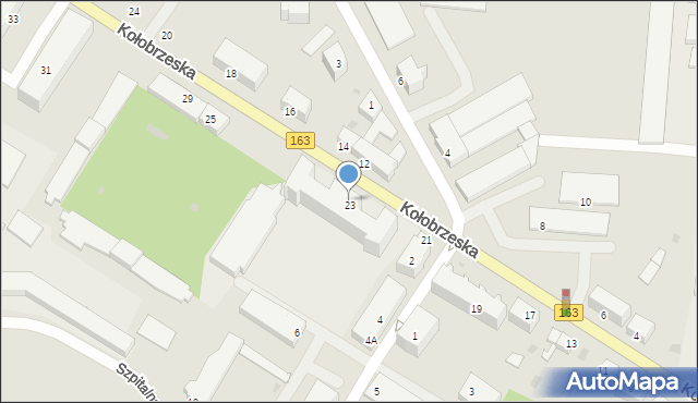 Białogard, Kołobrzeska, 23, mapa Białogard