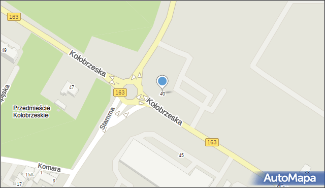 Białogard, Kołobrzeska, 40, mapa Białogard