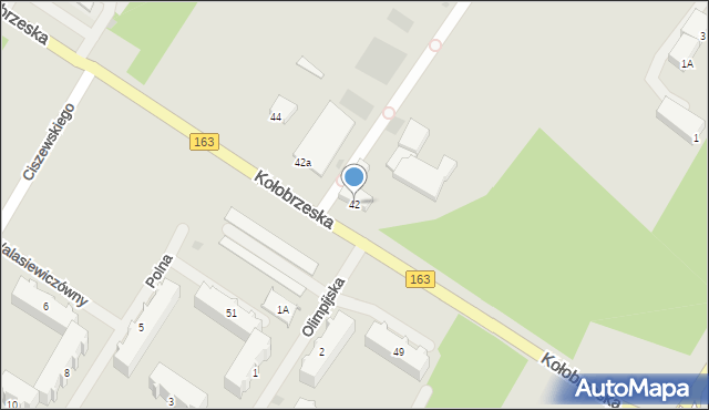 Białogard, Kołobrzeska, 42, mapa Białogard