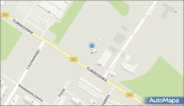 Białogard, Kołobrzeska, 44, mapa Białogard