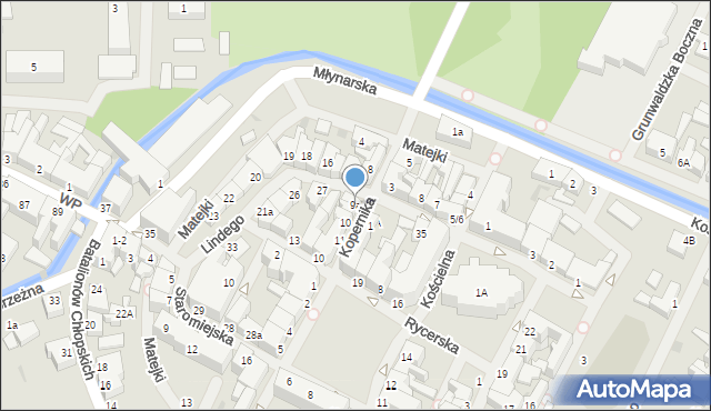 Białogard, Kopernika Mikołaja, 9a, mapa Białogard