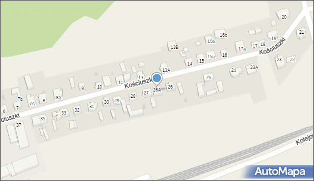 Białośliwie, Kościuszki Tadeusza, gen., 26A, mapa Białośliwie