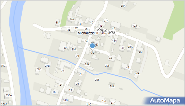 Biały Dunajec, Kościuszki Tadeusza, gen., 31, mapa Biały Dunajec