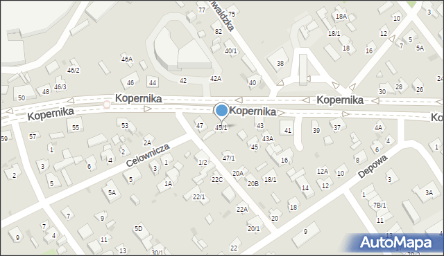 Białystok, Kopernika Mikołaja, 45/1, mapa Białegostoku