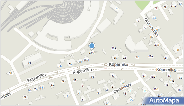 Białystok, Kopernika Mikołaja, 46/2, mapa Białegostoku