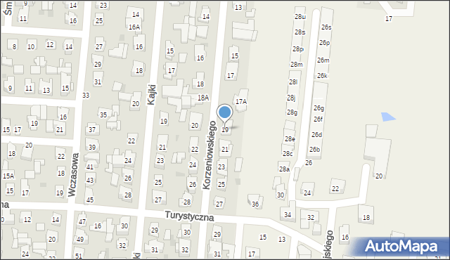 Białystok, Korzeniowskiego Józefa Konrada, 19, mapa Białegostoku