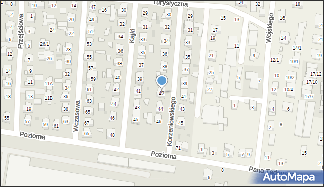 Białystok, Korzeniowskiego Józefa Konrada, 42, mapa Białegostoku