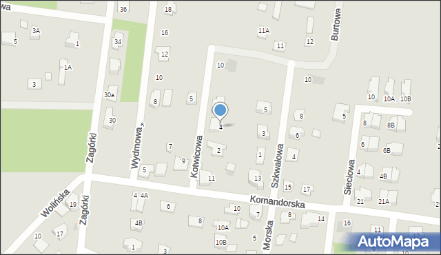 Białystok, Kotwicowa, 4, mapa Białegostoku