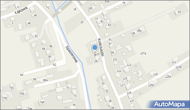 Bibice, Kościuszki Tadeusza, gen., 26, mapa Bibice