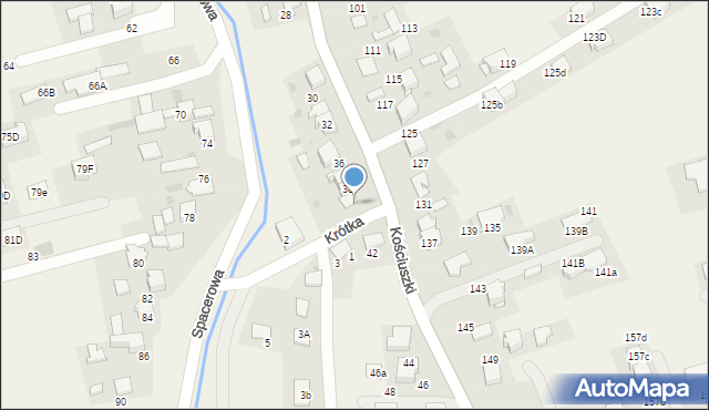 Bibice, Kościuszki Tadeusza, gen., 40, mapa Bibice