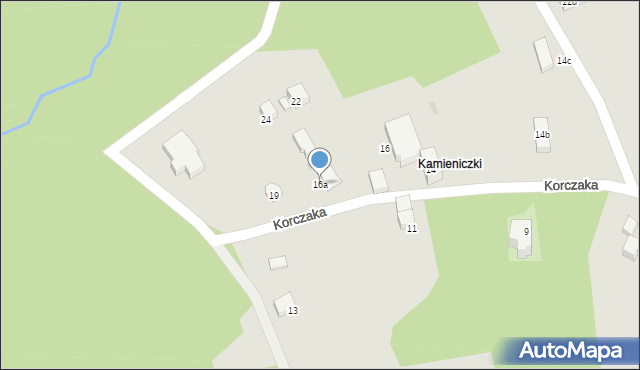 Bielawa, Korczaka Janusza, 16a, mapa Bielawa