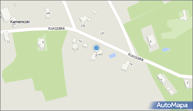 Bielawa, Korczaka Janusza, 1c, mapa Bielawa