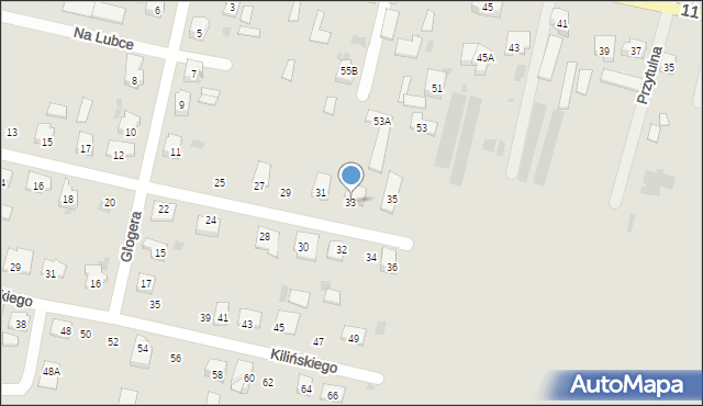 Bielsk Podlaski, Kolberga Oskara, 33, mapa Bielsk Podlaski