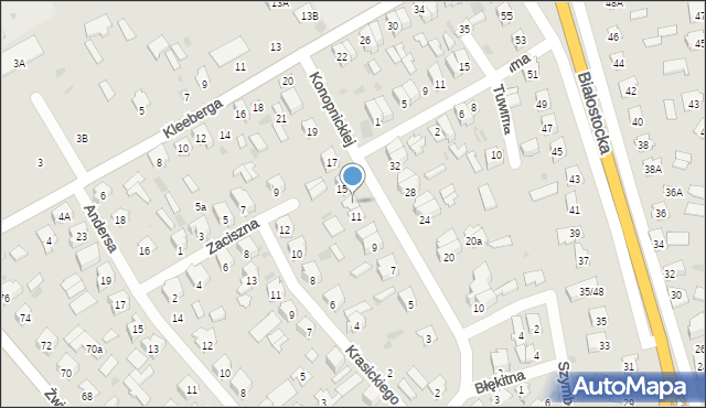 Bielsk Podlaski, Konopnickiej Marii, 13, mapa Bielsk Podlaski