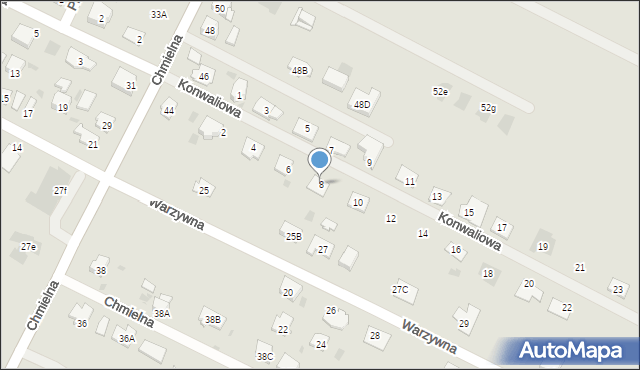 Bielsk Podlaski, Konwaliowa, 8, mapa Bielsk Podlaski