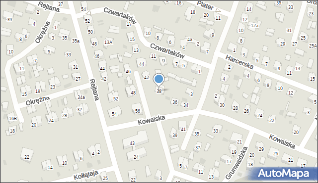 Bielsk Podlaski, Kowalska, 38, mapa Bielsk Podlaski