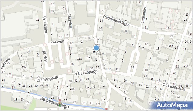 Bielsko-Biała, Komorowicka, 5, mapa Bielsko-Białej