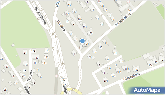 Bielsko-Biała, Konopnickiej Marii, 40, mapa Bielsko-Białej