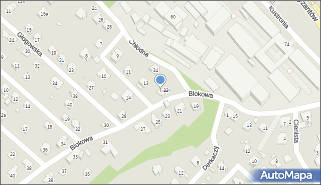 Bielsko-Biała, Koralowa, 15, mapa Bielsko-Białej