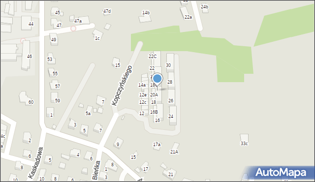 Bielsko-Biała, Kopczyńskiego Kazimierza, 20, mapa Bielsko-Białej