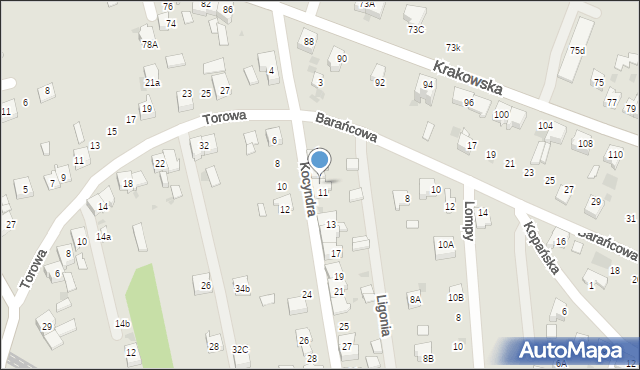 Bieruń, Kocyndra, 9, mapa Bieruń