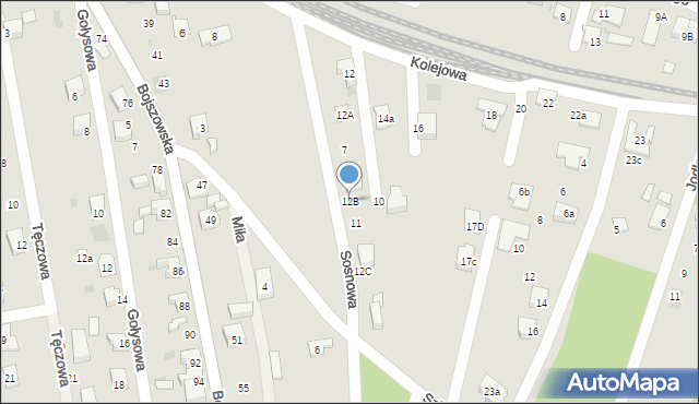 Bieruń, Kolejowa, 12B, mapa Bieruń
