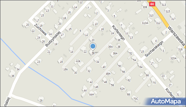 Bieruń, Korfantego Wojciecha, 26, mapa Bieruń