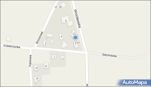 Biestrzyków, Kobierzycka, 2, mapa Biestrzyków