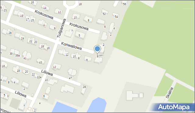 Bilcza, Konwaliowa, 4, mapa Bilcza