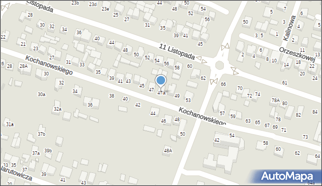 Biłgoraj, Kochanowskiego Jana, 47a, mapa Biłgoraj