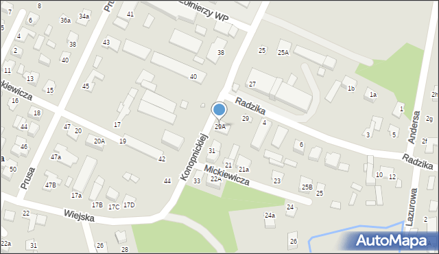 Biłgoraj, Konopnickiej Marii, 29A, mapa Biłgoraj