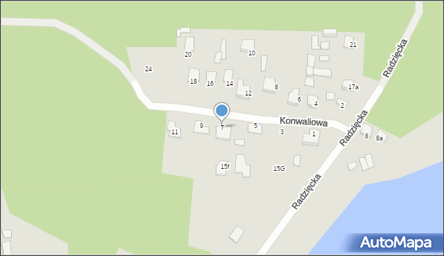 Biłgoraj, Konwaliowa, 7, mapa Biłgoraj