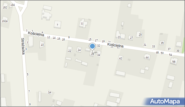 Biskupice, Kościelna, 30, mapa Biskupice