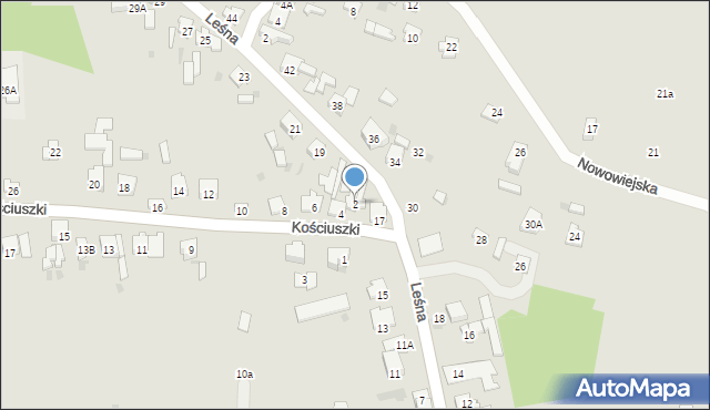 Blachownia, Kościuszki Tadeusza, gen., 2, mapa Blachownia