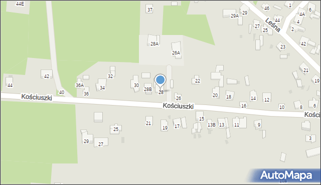 Blachownia, Kościuszki Tadeusza, gen., 28, mapa Blachownia