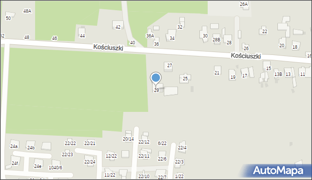 Blachownia, Kościuszki Tadeusza, gen., 29, mapa Blachownia