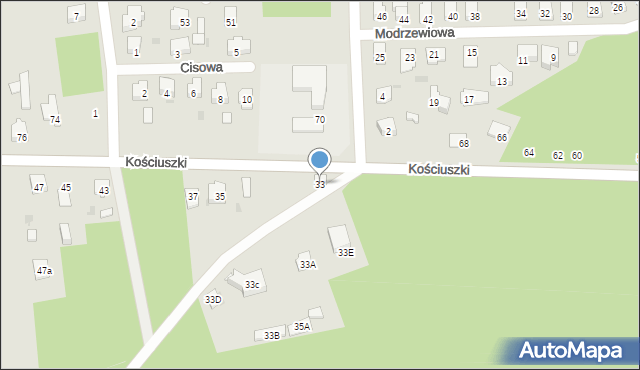 Blachownia, Kościuszki Tadeusza, gen., 33, mapa Blachownia