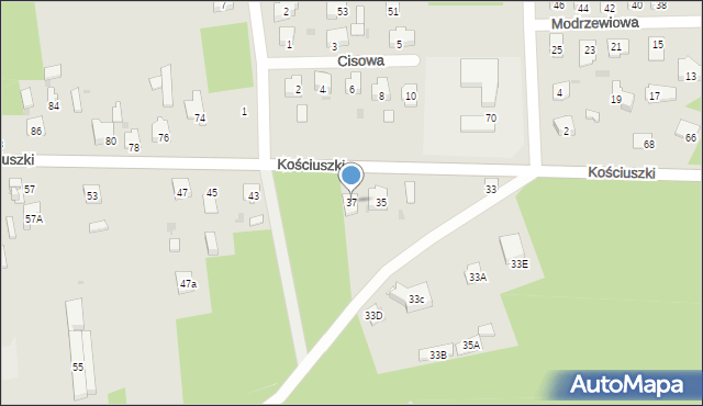 Blachownia, Kościuszki Tadeusza, gen., 37, mapa Blachownia