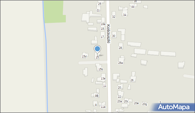 Błaszki, Kościuszki Tadeusza, gen., 15A, mapa Błaszki