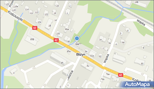 Bliżyn, Kościuszki Tadeusza, gen., 94a, mapa Bliżyn