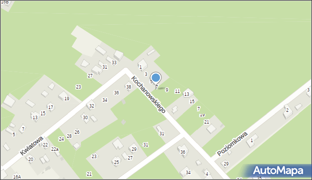 Blok Dobryszyce, Kochanowskiego Jana, 8, mapa Blok Dobryszyce