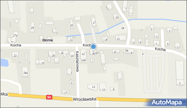 Błonie, Kocha Roberta, 10, mapa Błonie