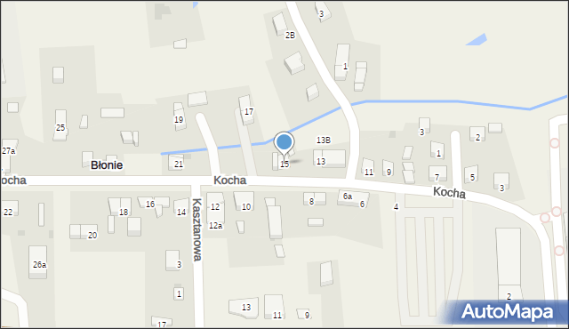 Błonie, Kocha Roberta, 15, mapa Błonie