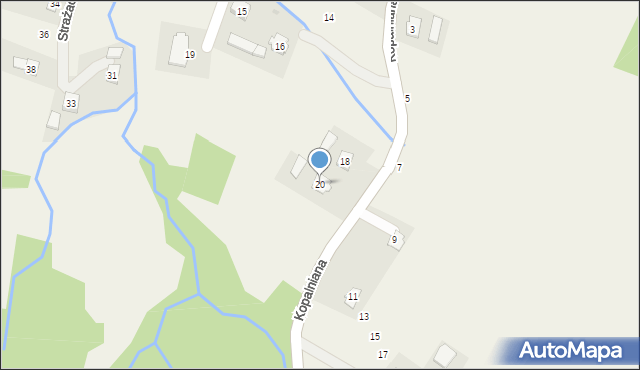 Bóbrka, Kopalniana, 20, mapa Bóbrka