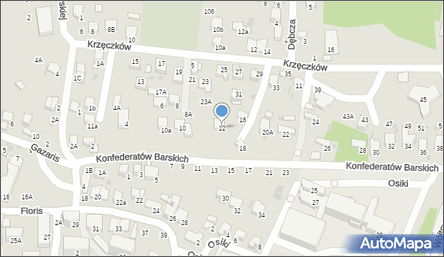 Bochnia, Konfederatów Barskich, 12, mapa Bochni