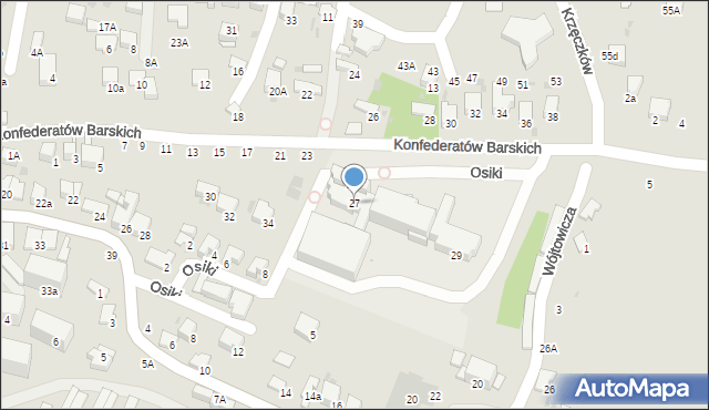 Bochnia, Konfederatów Barskich, 27, mapa Bochni