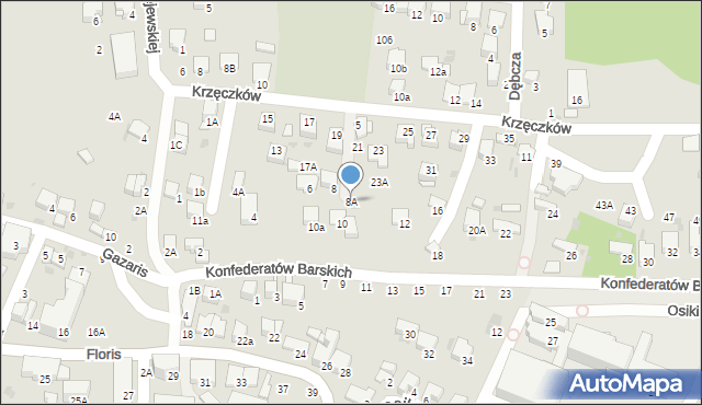 Bochnia, Konfederatów Barskich, 8A, mapa Bochni